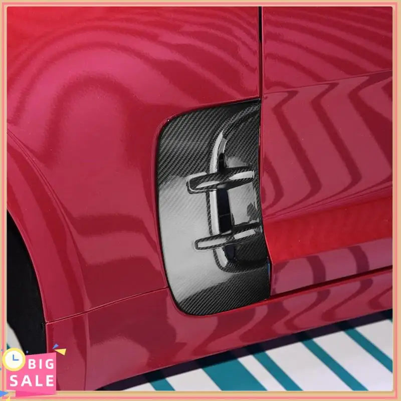 أفضل-ألياف الكربون الحقيقية لكيا ستينغر GT 2018-2024 سيارة الجانب الحاجز تدفق الهواء كمية ثقب غطاء مصبغة اكسسوارات الكسوة