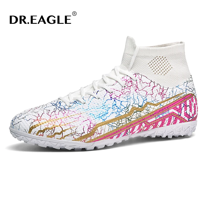 

DR.EAGLE Men Soccer Shoes Cleats Adult Ankle Non-Slip Futsal High Quality Grass Training Sport Football Boots Kids Soccer Shoes