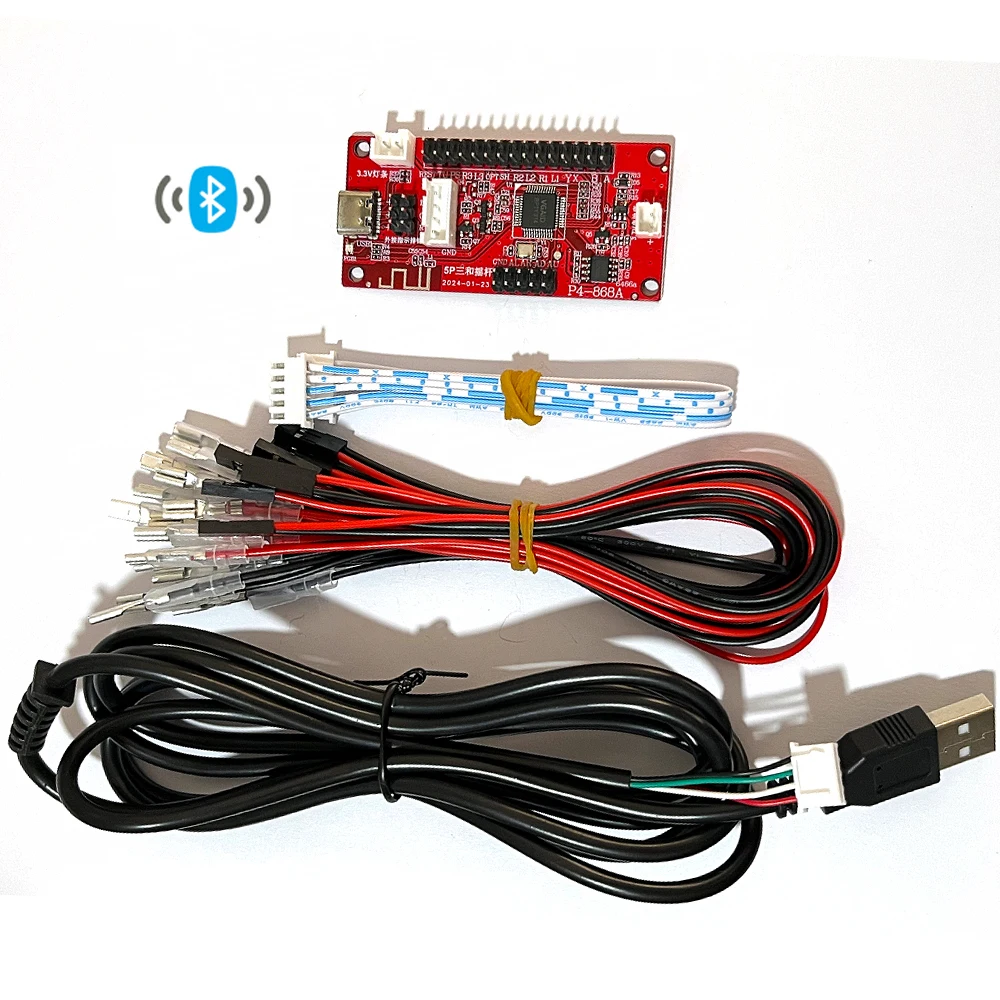 Joystick Encoder PCB Board USB Arcade Zero Delay Controller TO PC PS3 PS4 IOS One Player Wireless Bluetooth Without Battery