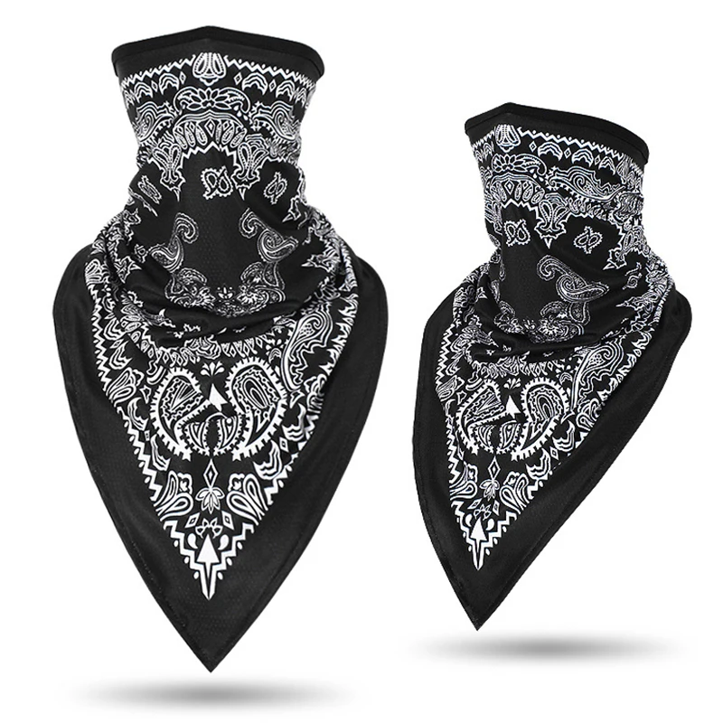 Erkekler kadınlar Bandanna maske spor Paisley Bandana Wrap üçgen yüz kapatma kayak tüp eşarp balıkçılık avcılık yürüyüş boyun körüğü kalkanı