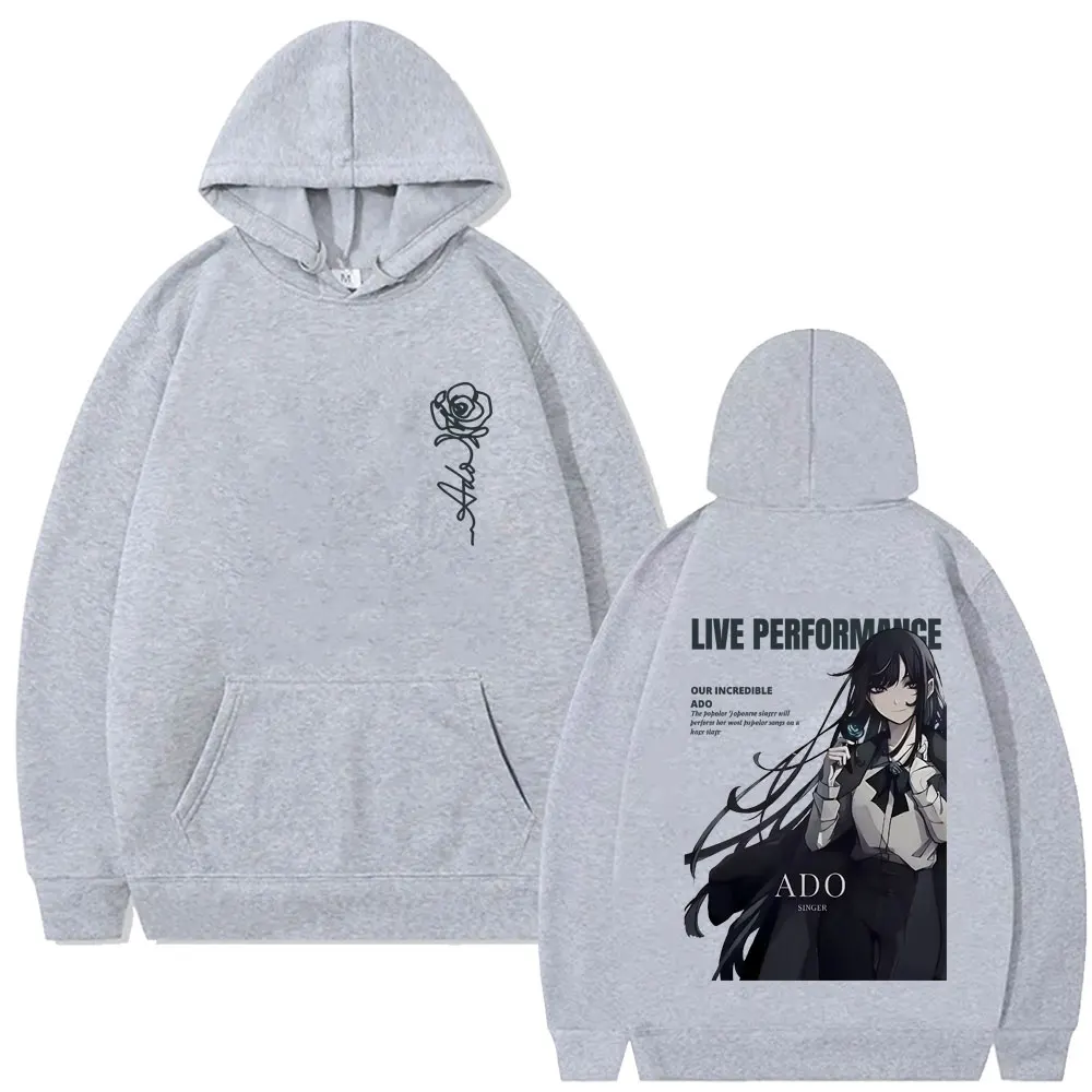 Ado Our Incredible Live Performance Hoodie Male Vintage Casual Fleece Cotton Pullover Men's Y2k Fashion Japanese Style Hoodies