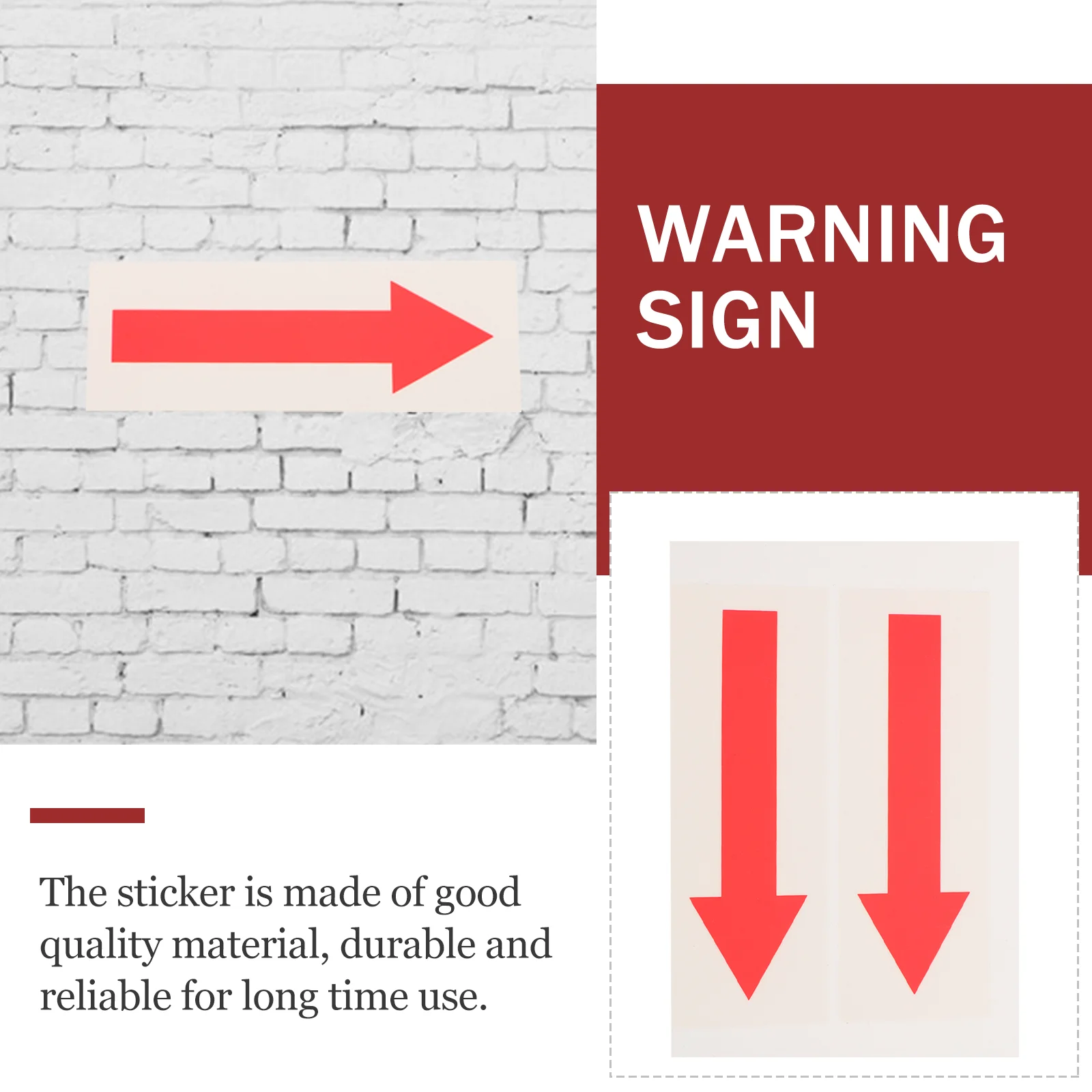 2 قطعة علامة السهم تحذير ملصق ملصقات الحذر تشير إلى اتجاه المعدات ملصق Pp الورق الاصطناعي