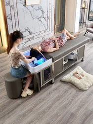 Stainless Steel Head Therapy Shampoo Bed, Hair Salon Beauty Salon, Fumigation Thai Massage Water Circulation Beauty Bed