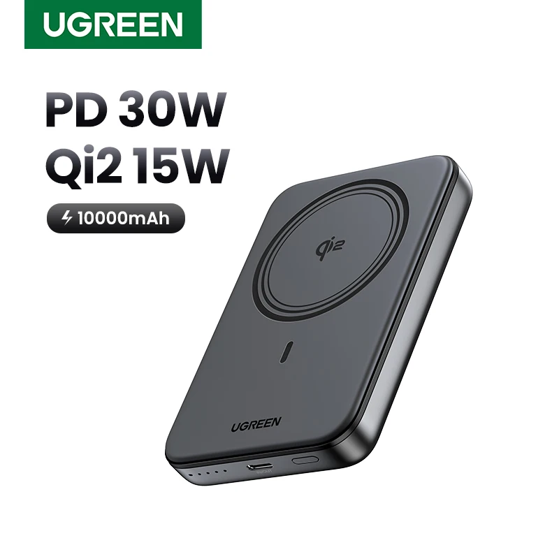 NOWOŚĆ UGREEN Qi2 30W Magnetyczny Power Bank 10000mAh Przenośny PowerBank do bezprzewodowego szybkiego ładowania Magsafe 15W dla iPhone 16 Pro Max