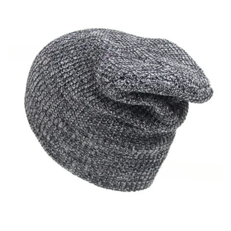 Stretchy Plain Knitted Hat Women Beanies Solid Skull Cap Winter Keep Warm Dark Green Grey Blue Black