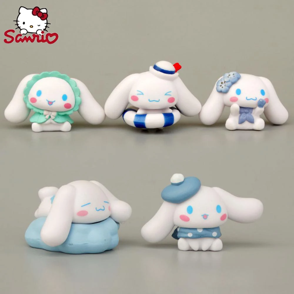 Sanrio 3Cm Figure Anime Doll Cinnamoroll Toys Action Decorative Ornament Five Style Toy Gifts for Girls Friends Children