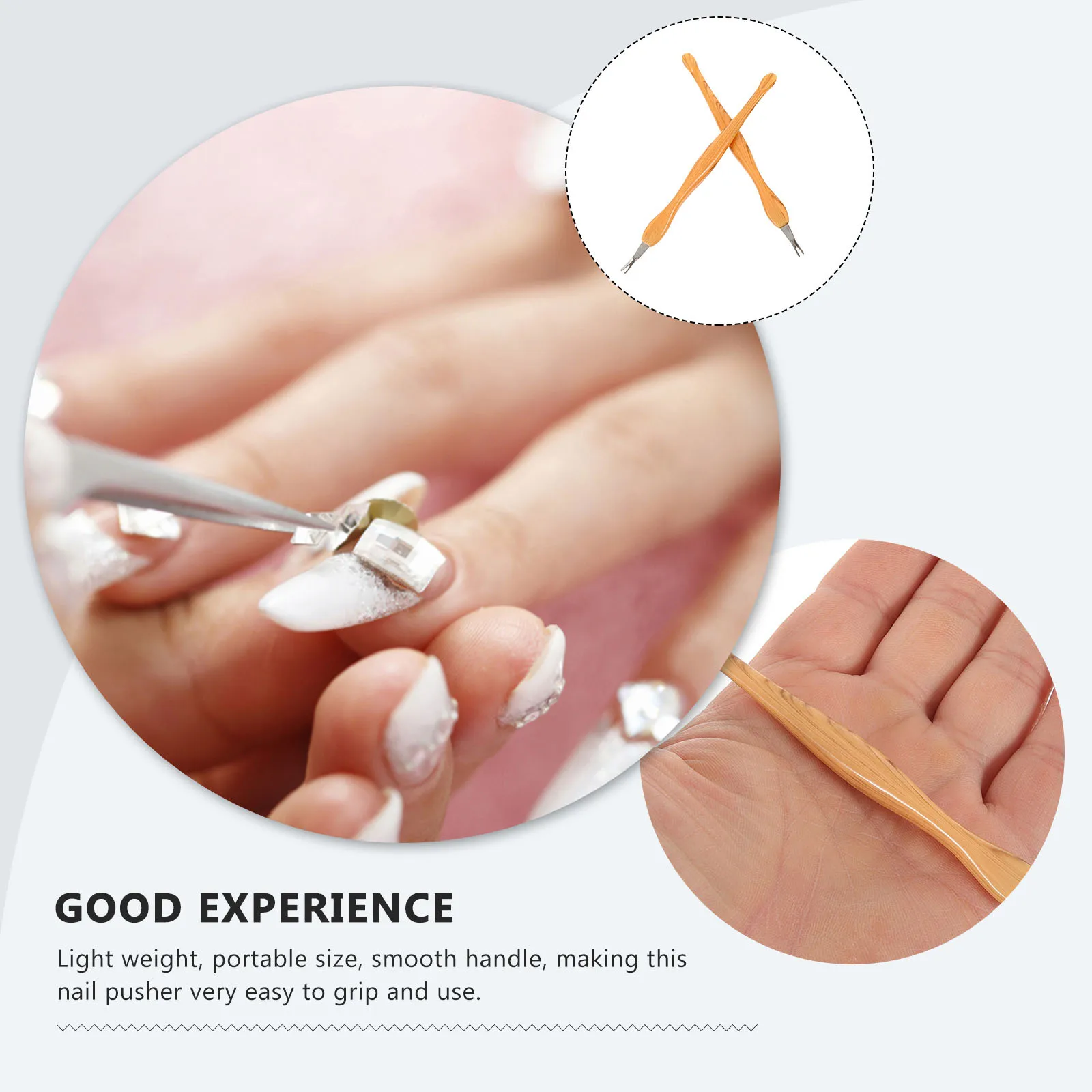 

10pcs Stainless Steel Cuticle Pusher Nail Tools Manicure Trimmer Smooth H Lightweight Portable Anti Skid Long Lasting Nail