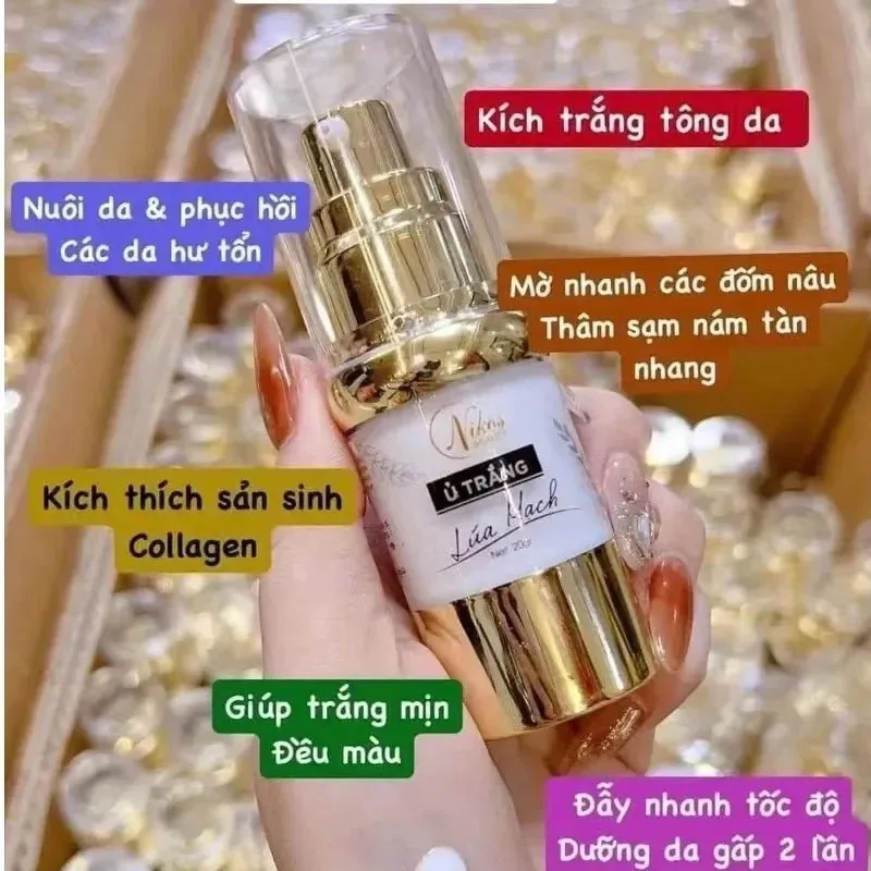 Kem Ủ Trắng Lúa Mạch Nicos 20gr Dưỡng trắng da, giữ ẩm, giảm thô ráp cho da sần sùi, white and moisturizing smooth skin