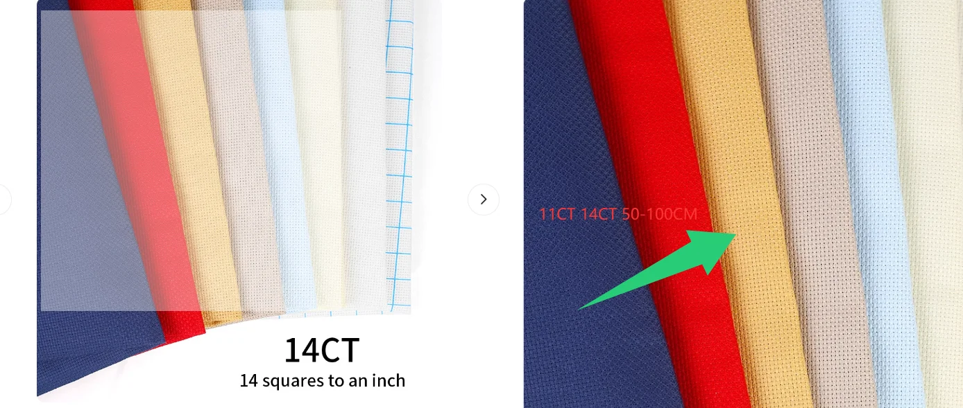Excellent Quality 18CT/14CT/11ct/16ct Aida Cross Stitch Canvas Fabric Cloth light coffee  Color old-fashioned felling 25-25cm