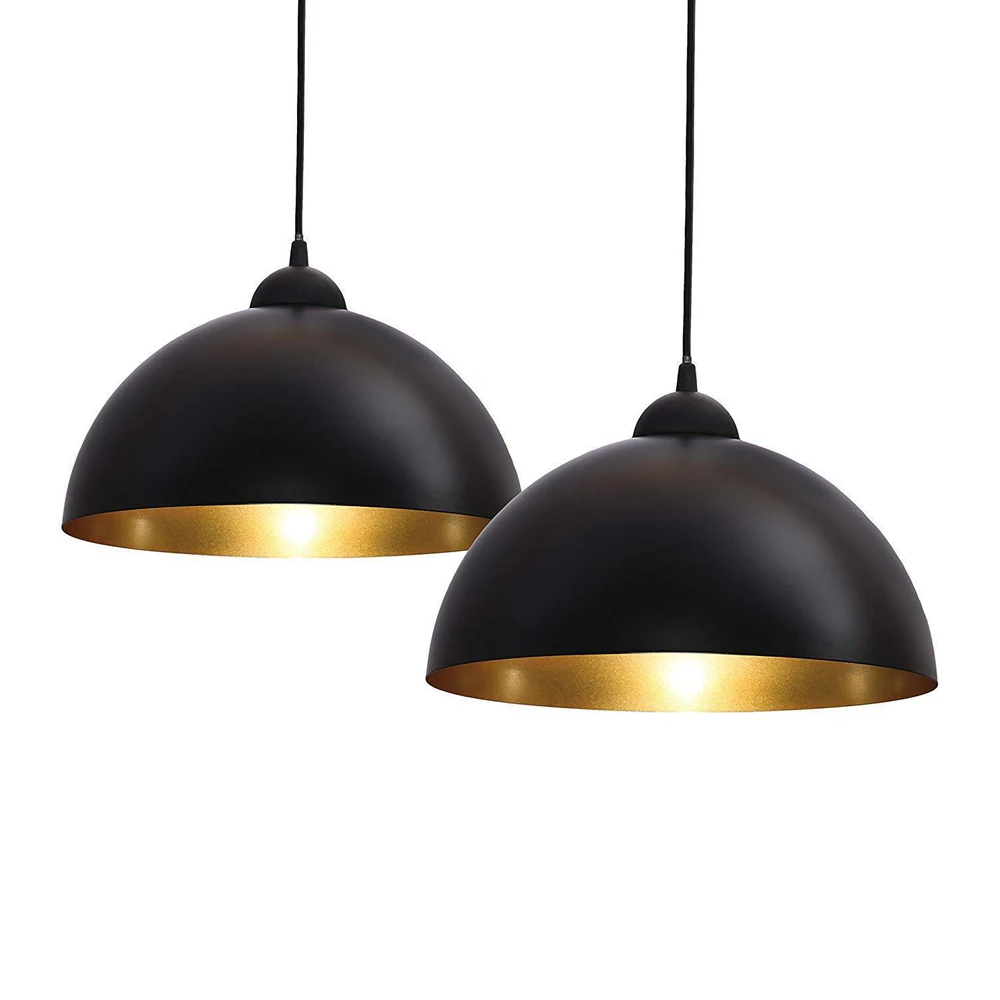 Lampada a sospensione industriale retrò paralume in metallo nero nordico apparecchio di illuminazione a gabbia in ferro Loft cucina lampade a