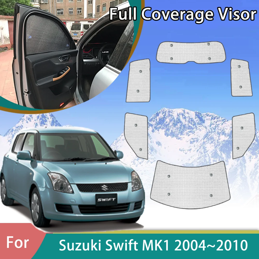 

Car Full Coverage Sunshades For Suzuki Swift MK1 RS 2004~2010 Auto Accessories UV Protection Windshield Windows Sun Visor 2008