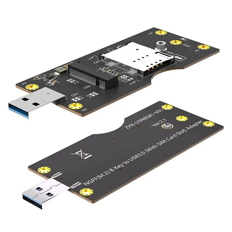 N34R-SIM 8Pin Card Expend Slot NGFF(M. 2) To USB 3.0 Adapter Expansion Kit For 3G/4G/5G Module 3042/3052 Type NGFF(M. 2) Key B C