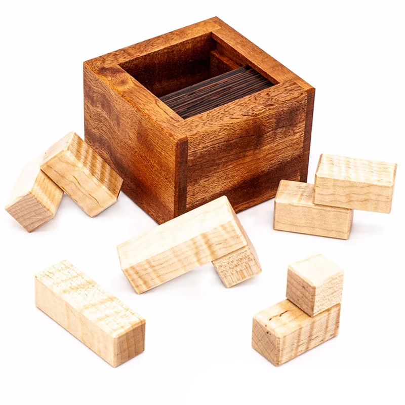 Caja de rompecabezas de madera imposible de alta dificultad, rompecabezas para adultos y adolescentes, juguetes de prueba IQ, juegos educativos de desafío mental