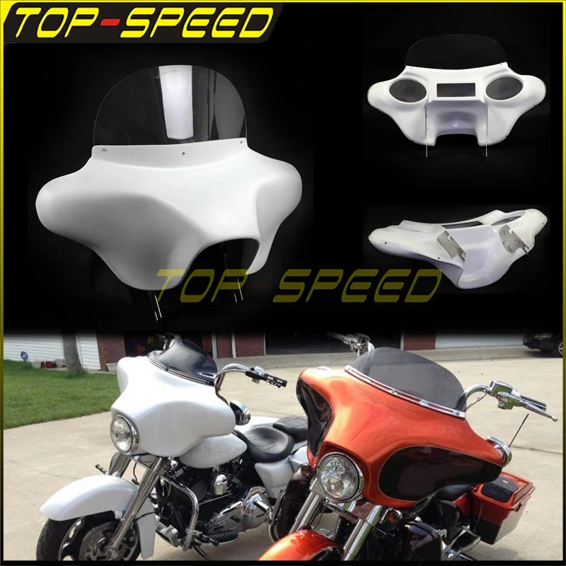 For Harley Touring Road King 1994-2013 Batwing Fairing & Wind Shield & Mount Bracket 6x9 Speaker Headlight Fairing FLHR FLHRI