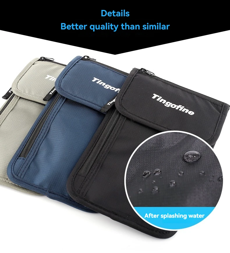 Waterproof Document Bag To Prevent Theft Of Bank Card, Lightweight Passport Package, Travel Mobile Phone Package, Headphone Pack