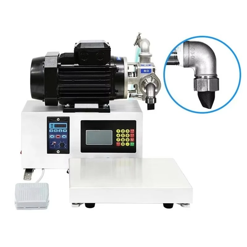 Semi-automatic rotor pump filling machine 35L large flow soy sauce soy milk detergent weighing