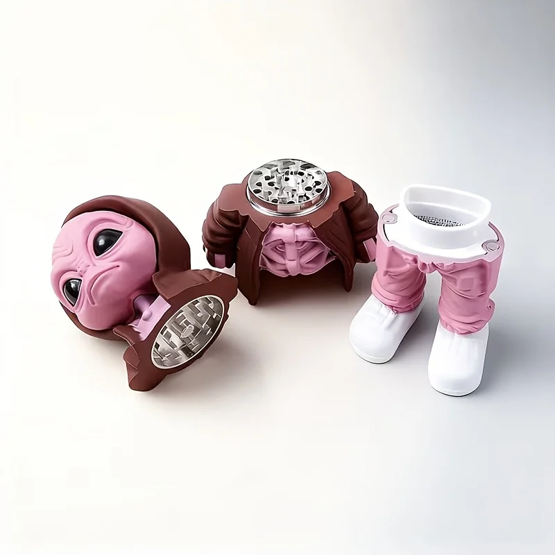 Funny Alien Herb Grinder Spice Grinder for Tea Pepper Portable Cigarette Smoking Accessories Gift for Men Husband Smoker Kitchen - view 5