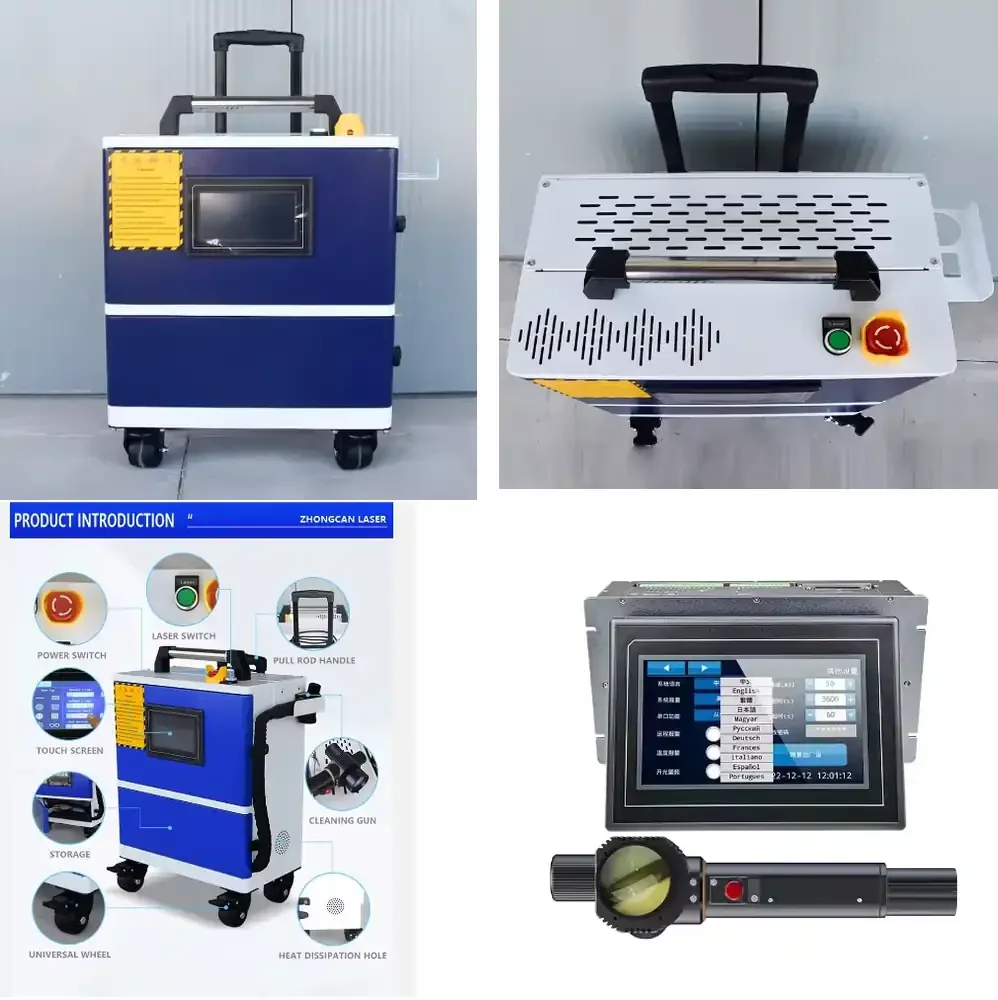 

Portable fiber optic pulsed cleaning machine, metal rust pulsed cleaning machine, rust