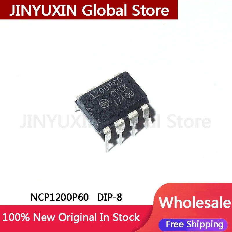 10-50Pcs NCP1200P60 1200P60 DIP-8 IC Chip In Stock Wholesale