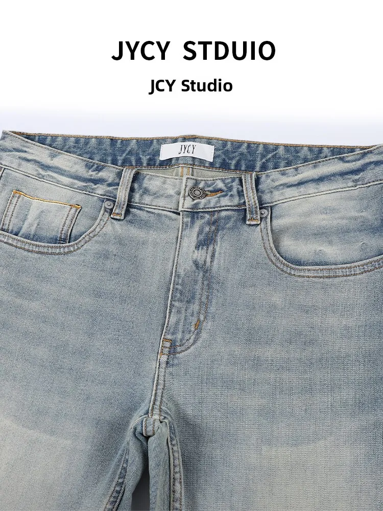 Thebelief الخريف الشتاء الأمريكية الرجعية Waed الدنيم سليم صالح مطاطا مستقيم الساق الجينز الرجال الشباب العصرية السراويل الطويلة حجر وا #4