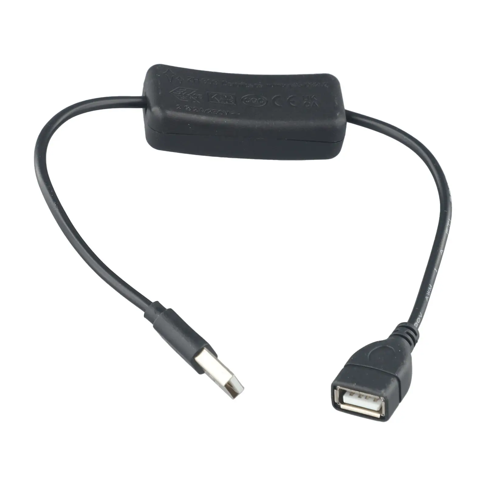 Convenient black usb switch cable with small size and high stability Perfect for counter lights and cabinet switches