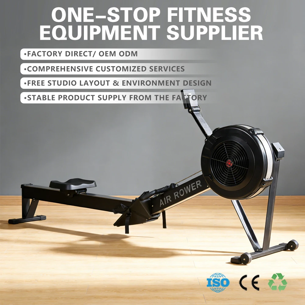 

Professional Steel Seated Rowing Machine Home Use Air Rower Gym Equipment Cardio Indoor Trainer