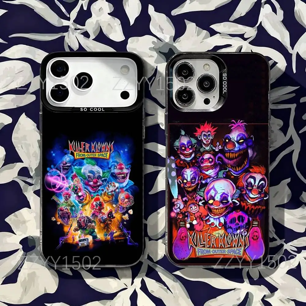 

K-Killer Klowns From Outer Space Phone Case For iPhone 17,16,15,14,13,12,X,8,Pro,Max,Plus,SE4,Air,Mini HD Black IMD Matte