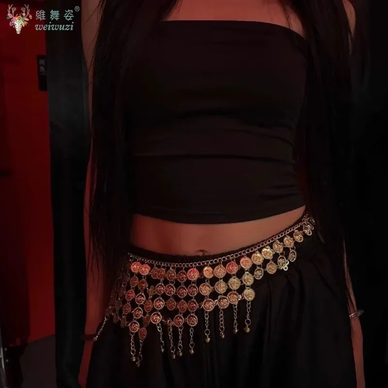 Buikdans Multilayer Taille Keten Nieuwe Vrouwen Body Chains Kwastje Boheemse Jazzdans Exotische Metalen Hippe Sjaal Ketting Riem