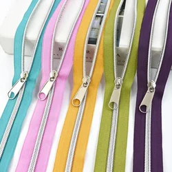 1/2/3Meters 5# Nylon Zipper for Sewing +5# Zippers Slider Head Coil Roll Zips Tape Bag Pocket Pulls Repair Kit DIY Accessories