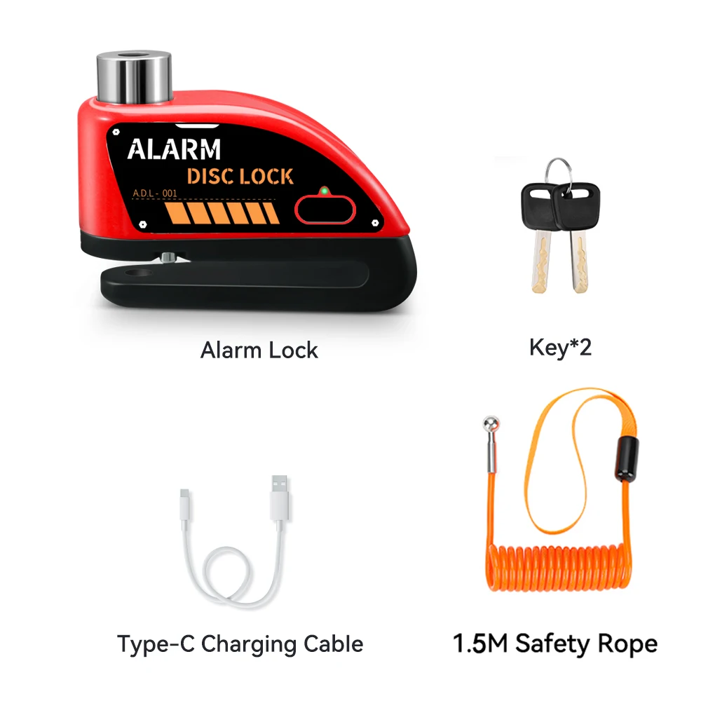 Extractme Motorrad Alarm Scheibenbremse Schloss 120dB Fahrrad Rad Disk Vorhängeschloss Sicherheit Diebstahlsicherung Roller Alarma Motocicleta