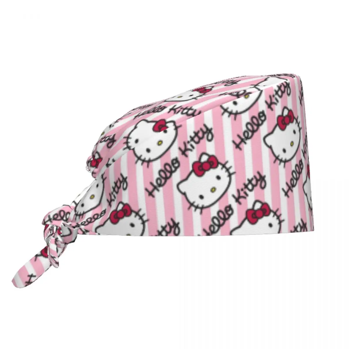 

Custom Adjustable Funny Hello Kitty Cat Working Hat Women Men Scrub Caps Scrub Nursing Doctor Surgeon Cap for Dentist