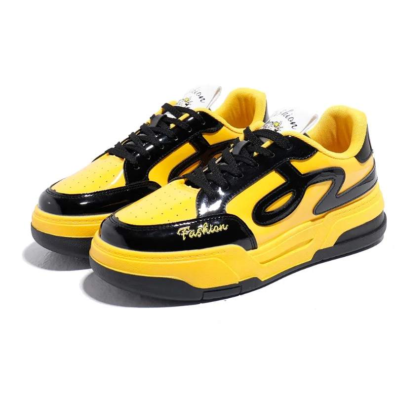 

Hot Sale Yellow Skateboarding Shoes Men Breathable Low -Cut Men's Skateboard Sneakers Comfort Platform Streetwear Shoes for Men*