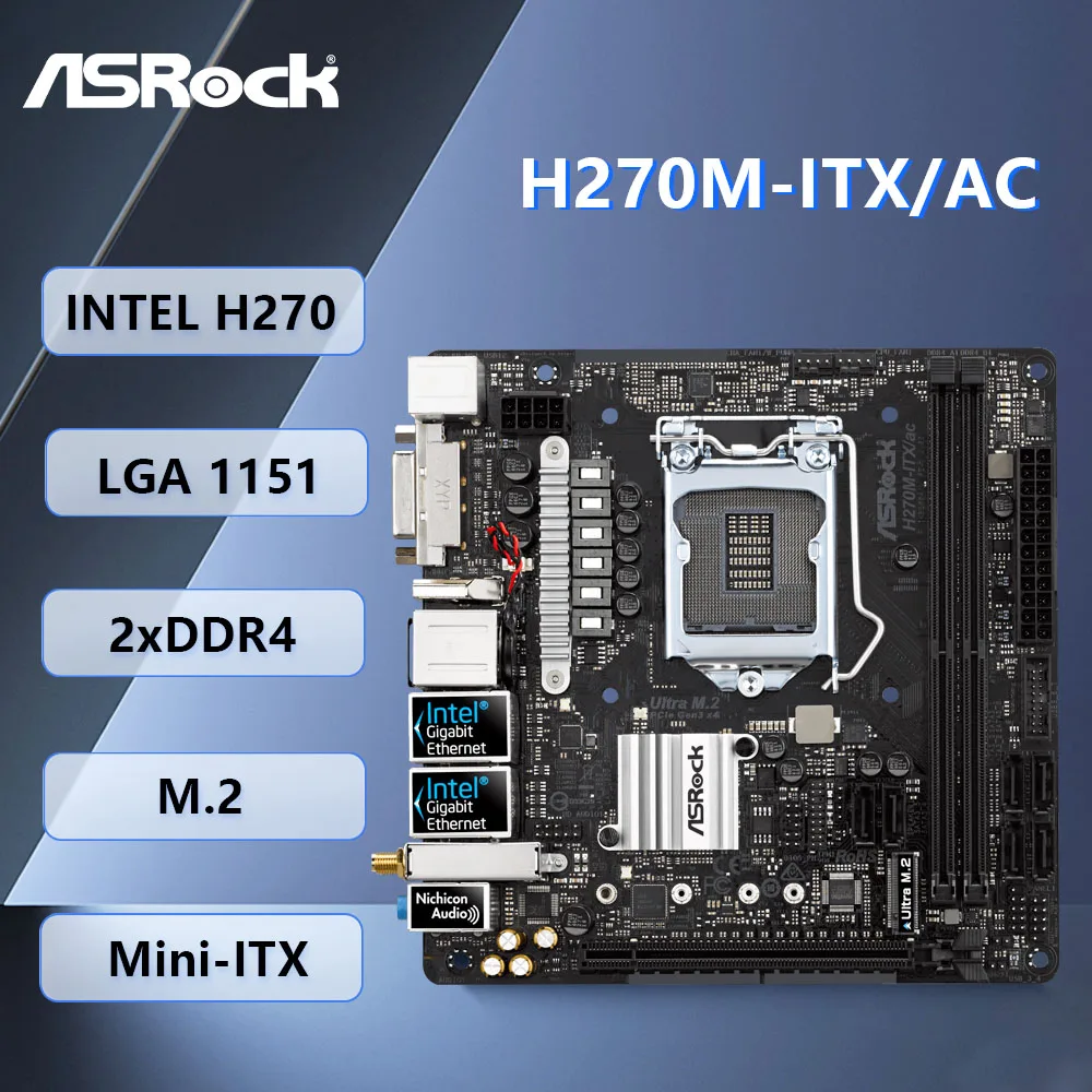 Asrock H270M-Itx/Ac…