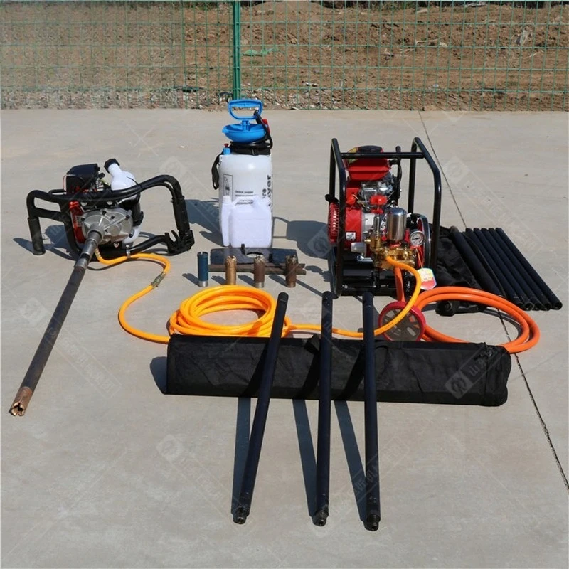 

Portable reconnaissance backpack drilling rig, lightweight coring for geological exploration, small hand-held rock