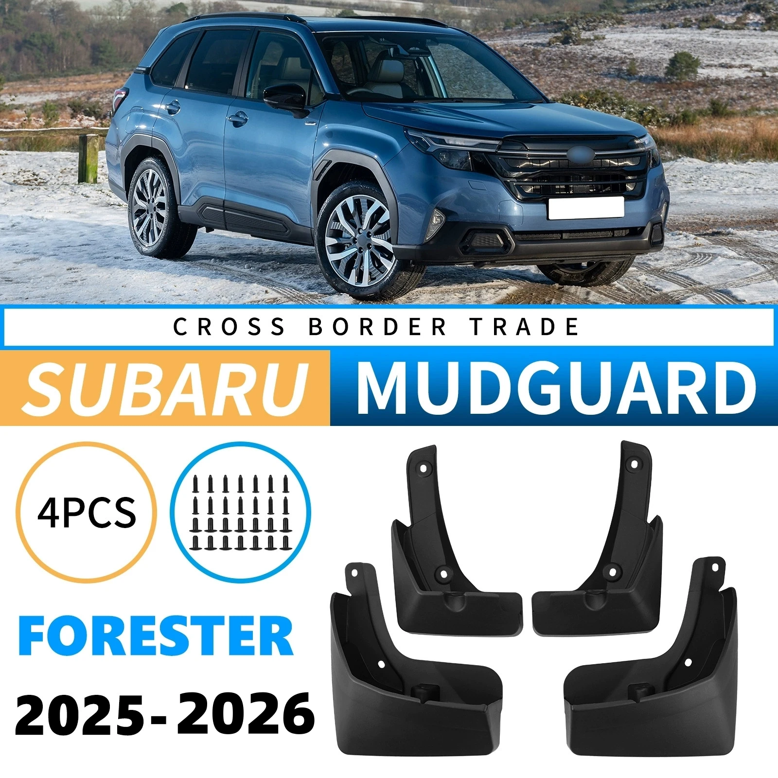 

4PCS Front Rear Wheel Mudguards For Subaru Forester 2025-2026 Sedan Touring Splash Guards Fender Mud Flaps Car Accessories