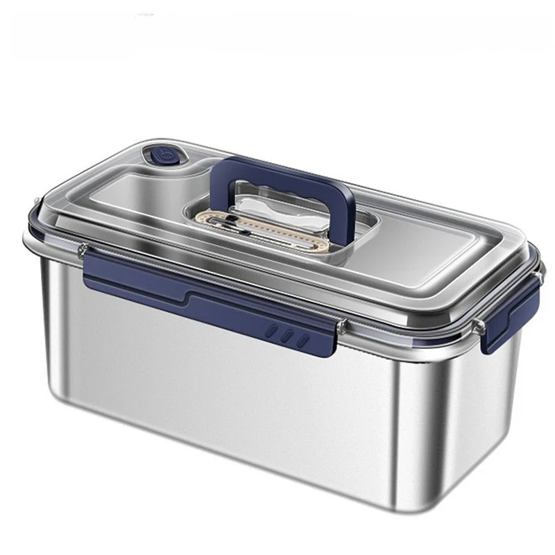 

Большая емкость из нержавеющей стали 304L, коробка для хранения продуктов, портативная коробка для пикника, контейнер Sed с ручкой, контейнер для Fre-Kee