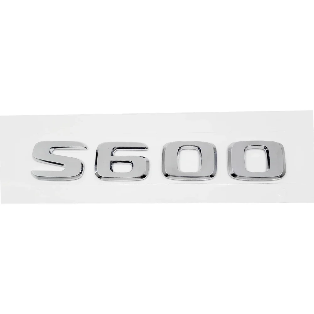 ABS Plastic S500 S500L S600 S600L Trunk Rear Logo Badge Emblem Sticker For Mercedes Benz S Class W126 W140 W220 W221 W222 C217