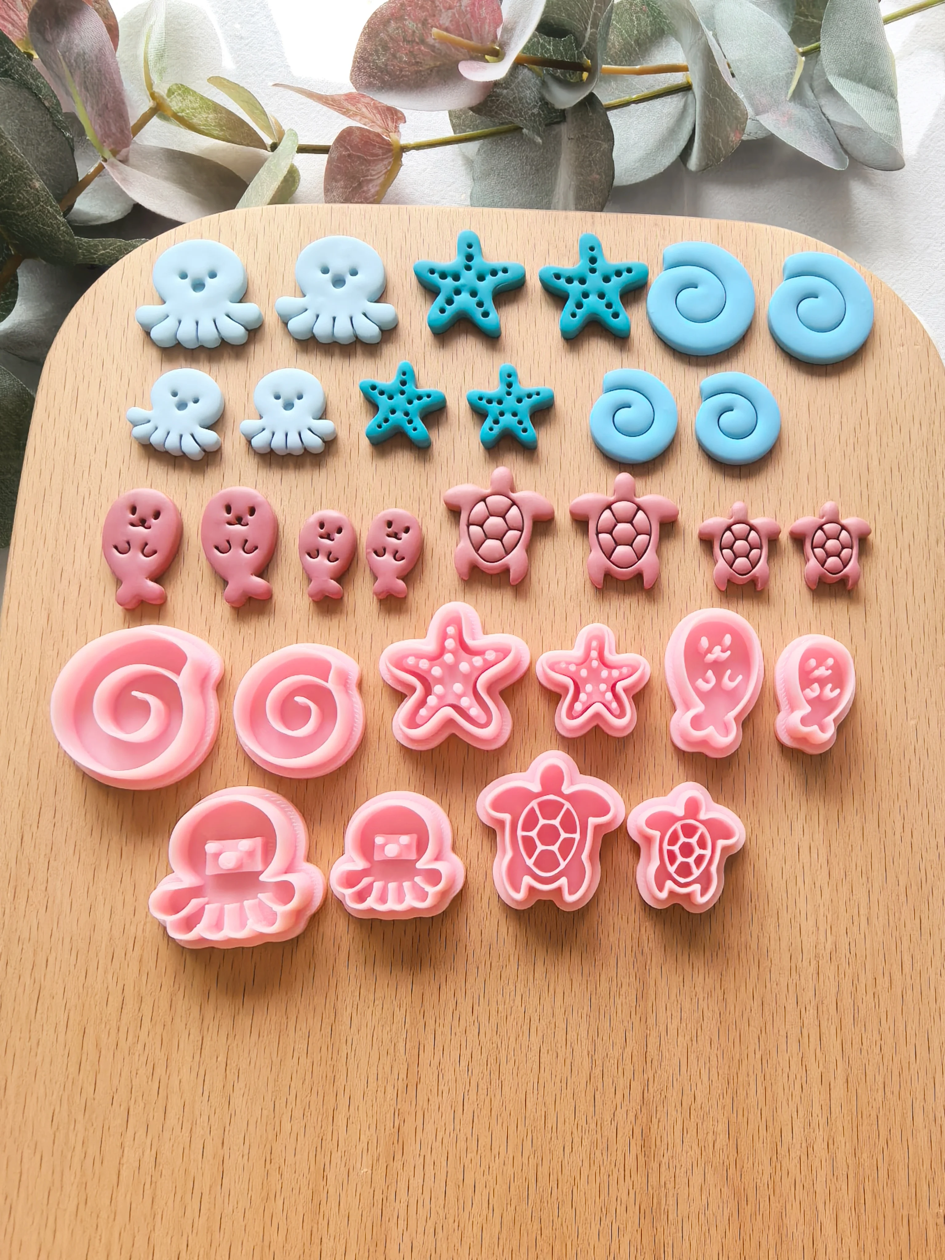 

Mini Ocean Series Polymer Clay Cutter Clay Cutting Molds DIY Earrings Jewelry Making Hand Tools Soft Clay Tools Set
