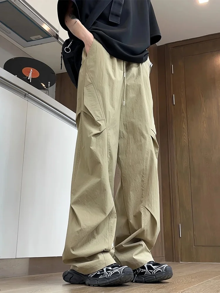 

Мужские летние тонкие функциональные брюки цвета хаки, быстросохнущие, прямого кроя, в стиле милитари, для работы, CleanFit Style CityWalk