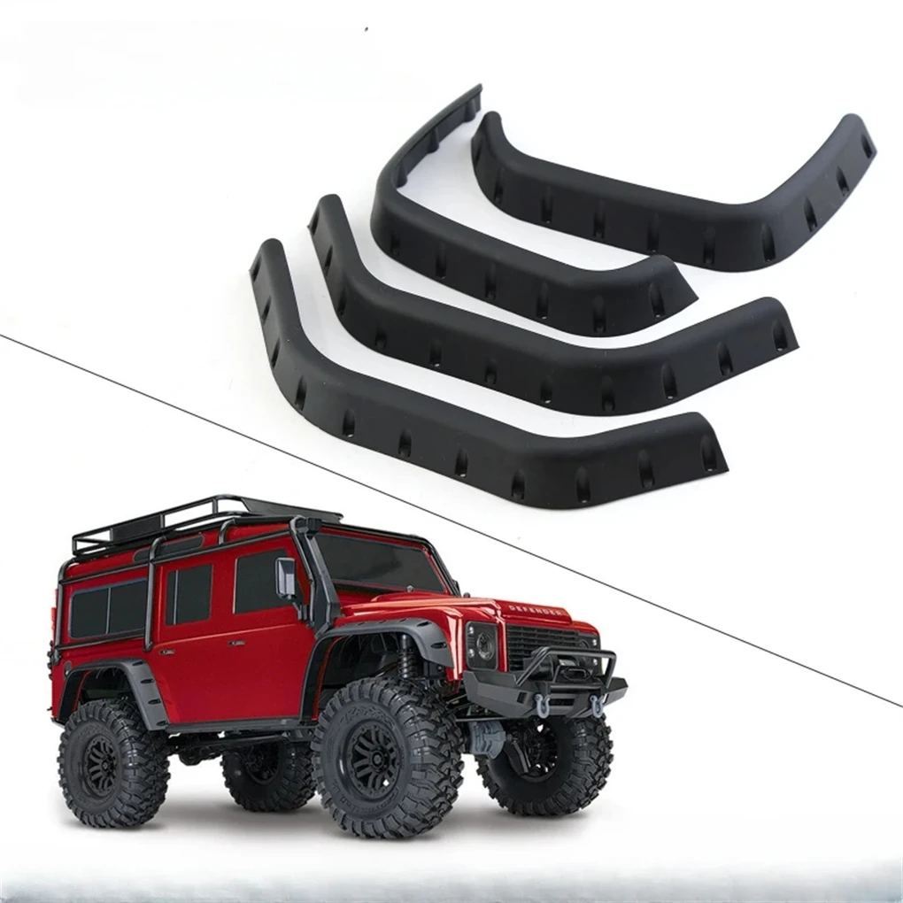 Plastic Body Shell Wheel Eyebrow Fender Flares Side Guard for TRXS TRX4 Defender 1/10 RC Crawler Car Upgrade Parts