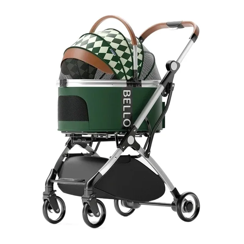 

New Foldable Pet Stroller for Outdoor Activities, Separable Dog Carrier Trolley for Corgi and Other Medium to Large Dogs