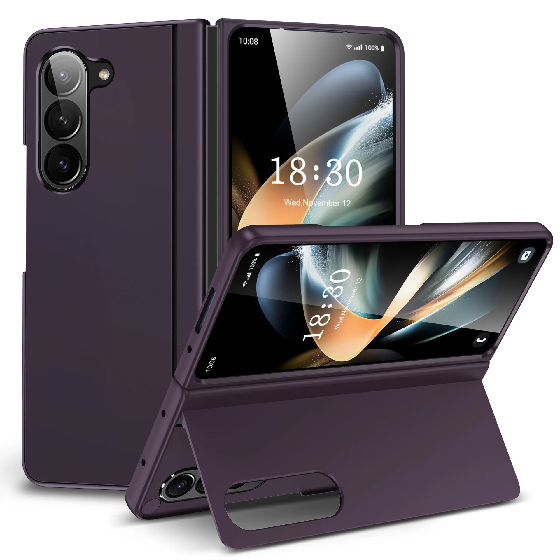 Case for Samsung Galaxy Z Fold 6, Leather Hidden Flap Kickstand Ultra -Thin Shockproof Protection Flip Phone Case