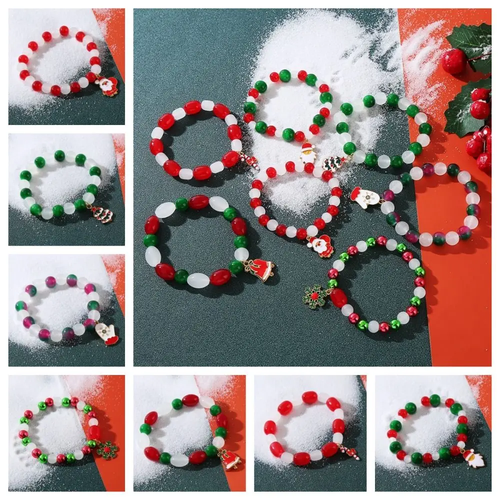 

Kriss Kringle Candy Cane Xmas Bracelet Father Christmas Christmas Tree Merry Christmas Bracelet Snowflake Crystal