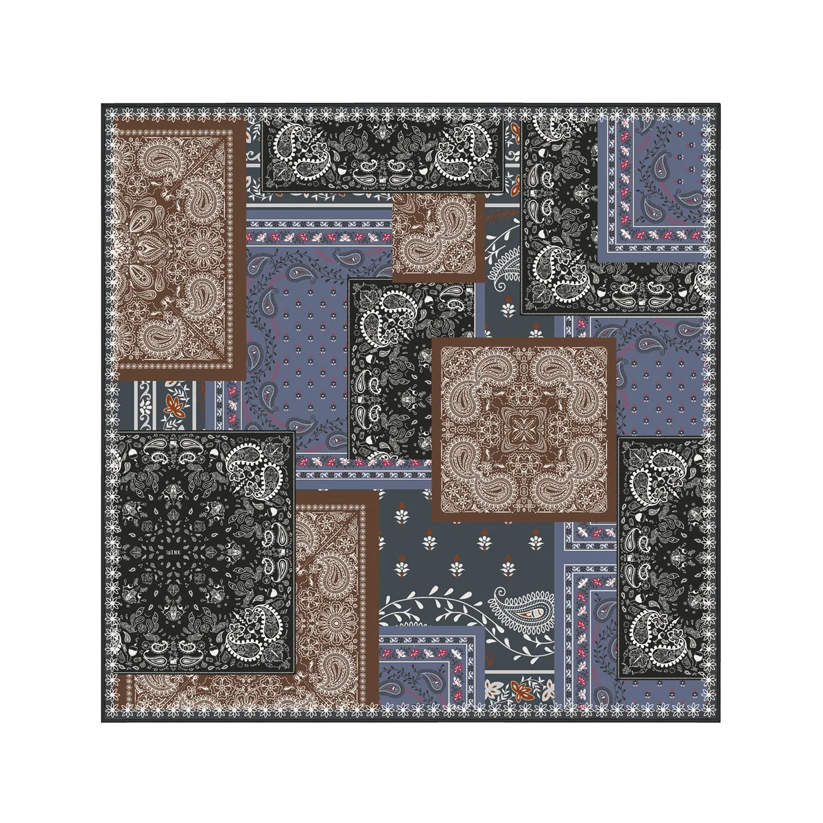 Scarf Silk Square - Luxe Designer Kasjmier Zijden Sjaal 70cm