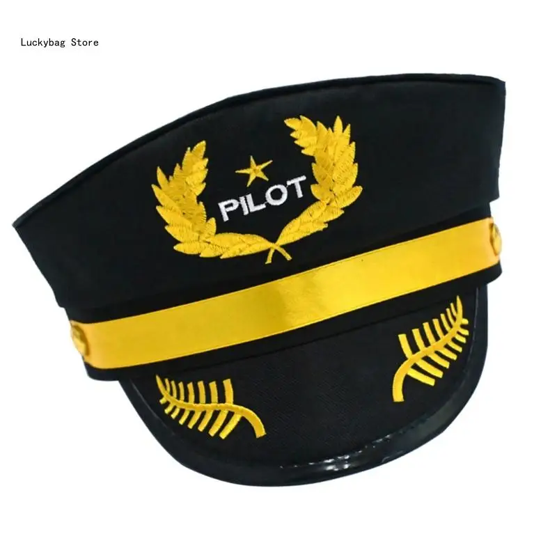 

Stylish Brimmed Hat Aviation Enthusiast Hat Airline Elegant Headgear for Outdoor Event and Travel