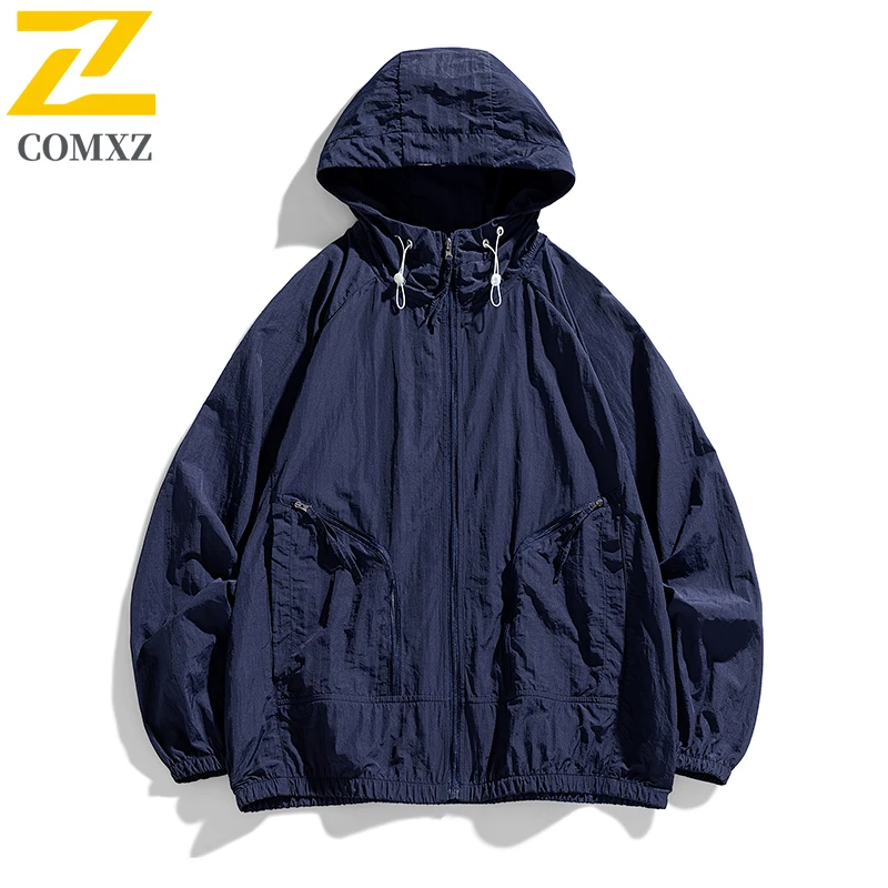 Summer Hooded Sunscreen Clothing Men's Casual Lightweight Thin Breathable UV Coat Couple Travel Quick-drying Skin Windbreaker