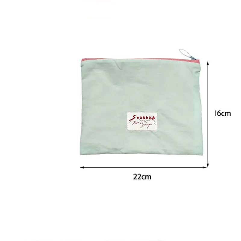 Korean Kawaii Thin Travel Cosmetic Lipstick Brush Storage Bag Cute Makeup Handbags Women Wallet Pencil Case Organizer Pouch Bags