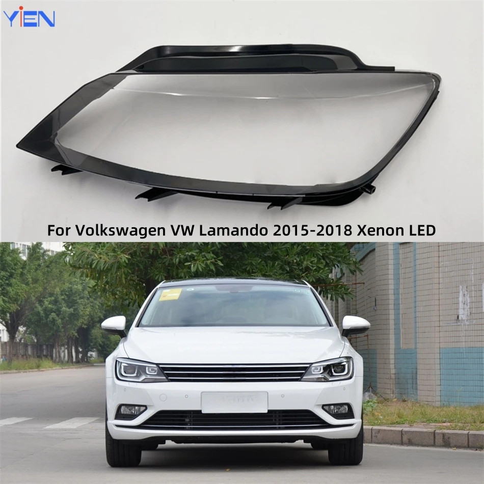 

For Volkswagen VW Lamando 2015 2016 2017 2018 Xenon LED Car Accessories Transparent Housing Car Lights Shell Headlamp Shell