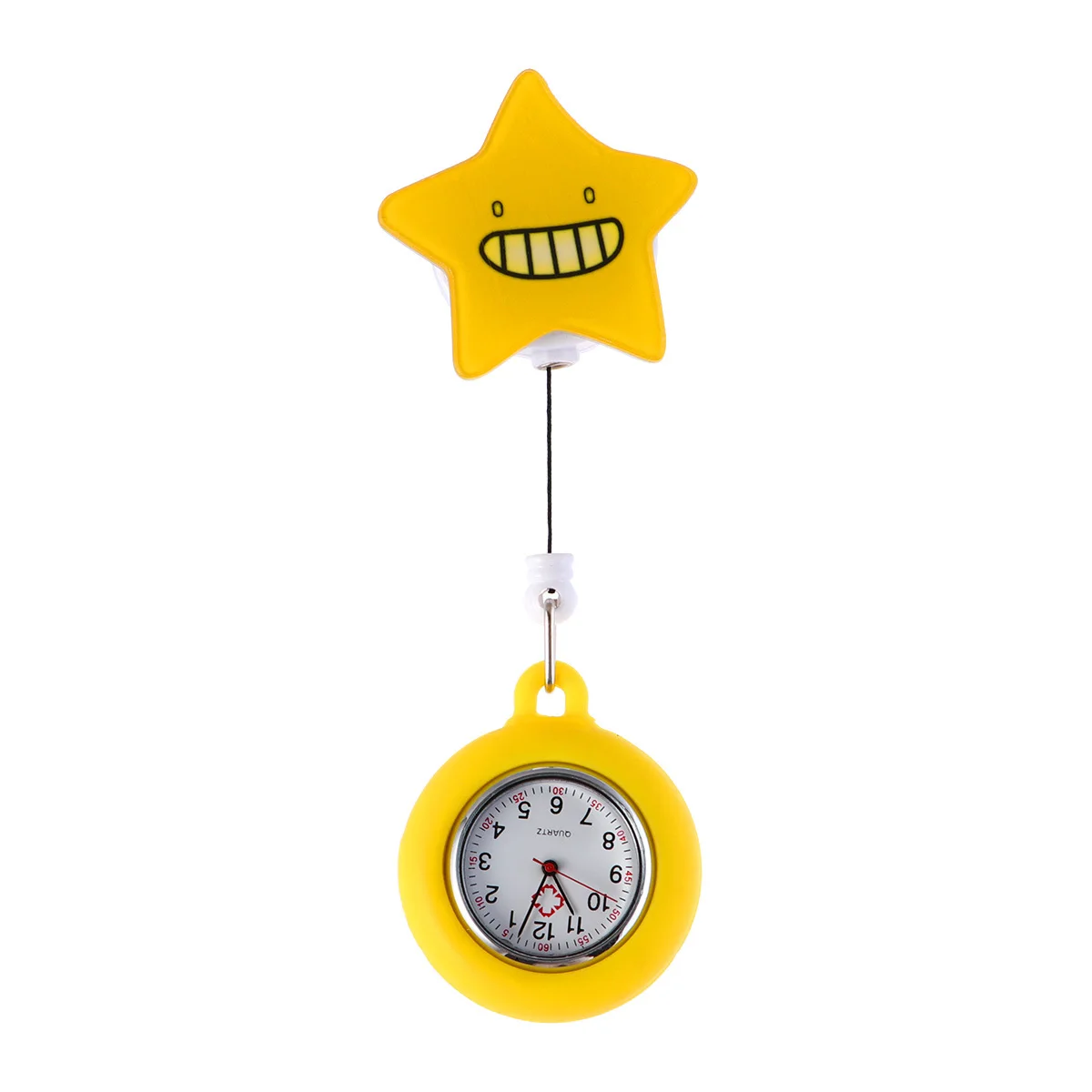 ساعة ممرضة طبية من الفولاذ المقاوم للصدأ ساعة جيب تلسكوبية لمقدمي الرعاية الطبيب محمولة معلقة خفيفة الوزن هدية للممرضة #4