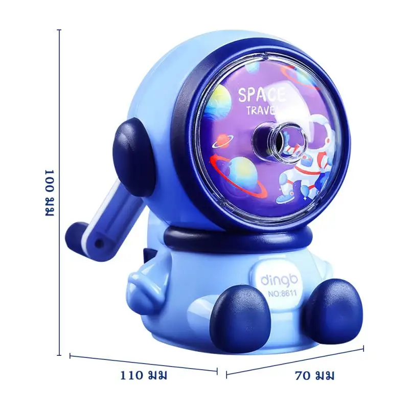Sacapuntas colorido portátil divertido diseño único duradero tema espacial fresco herramientas educativas regalos para niños que debes tener